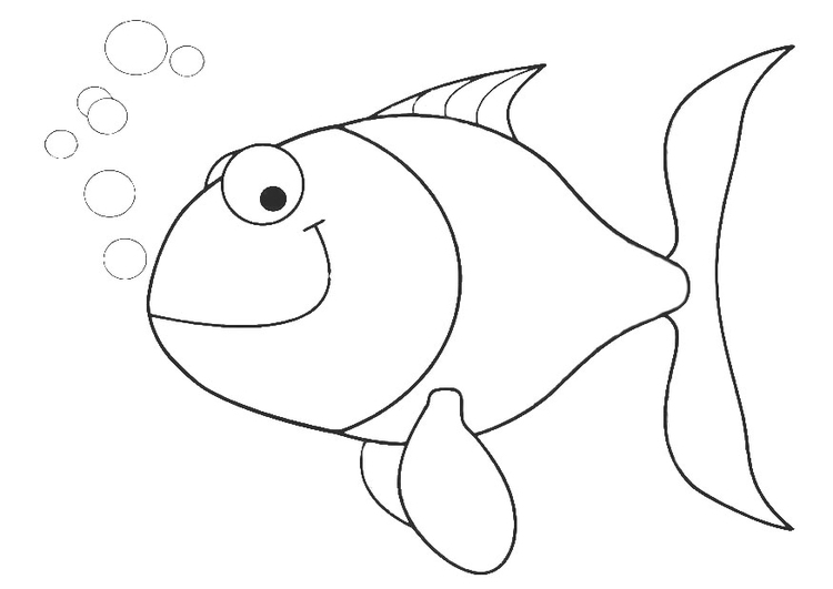 Página para colorir peixinho 