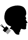 P�ginas para colorir penteado de homem africano