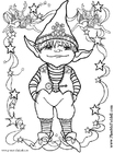 P�ginas para colorir pequeno duende