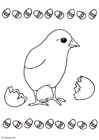 P�ginas para colorir pintinho saindo do ovo