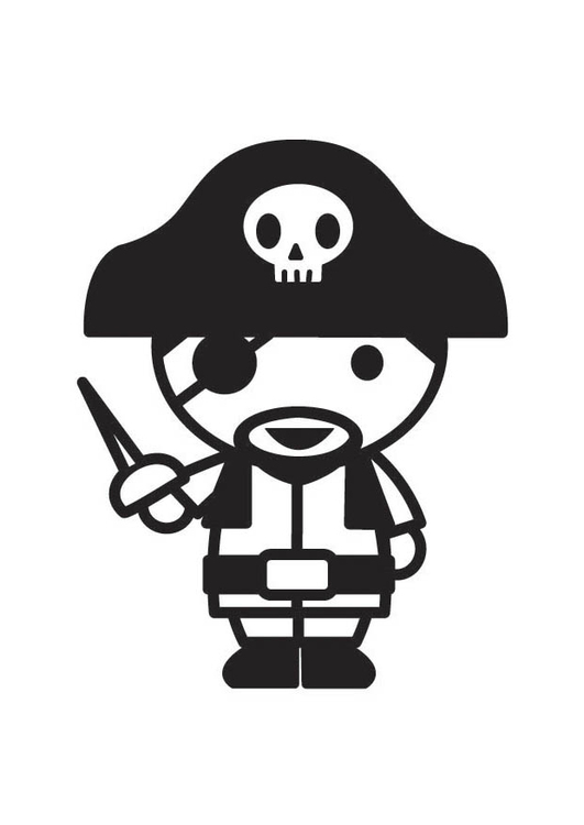 Página para colorir pirata 