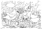 P�ginas para colorir plantando árvores