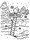 Página para colorir Polo Norte