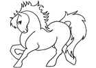 Página para colorir poney