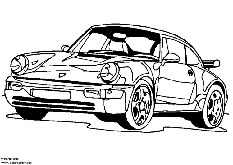Página para colorir Porsche 911 Turbo