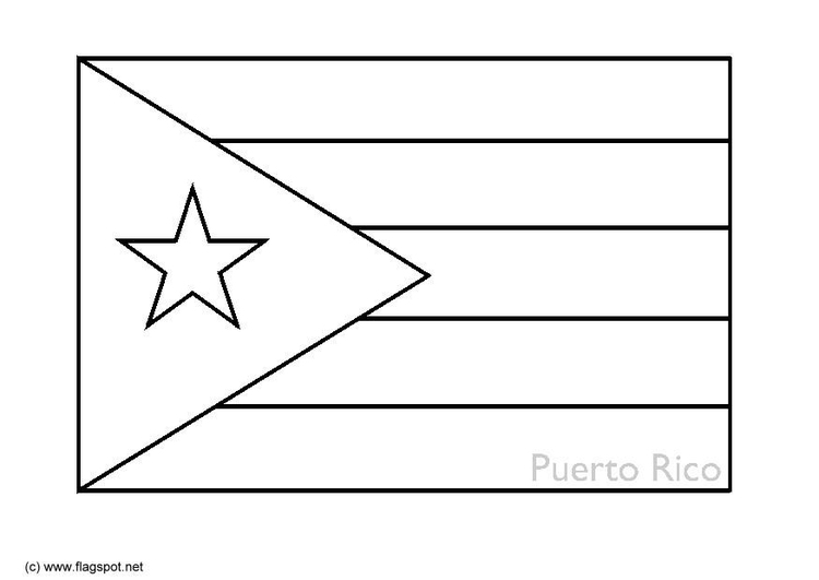 Página para colorir Porto Rico