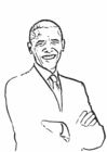 P�ginas para colorir Presidente Barack Obama