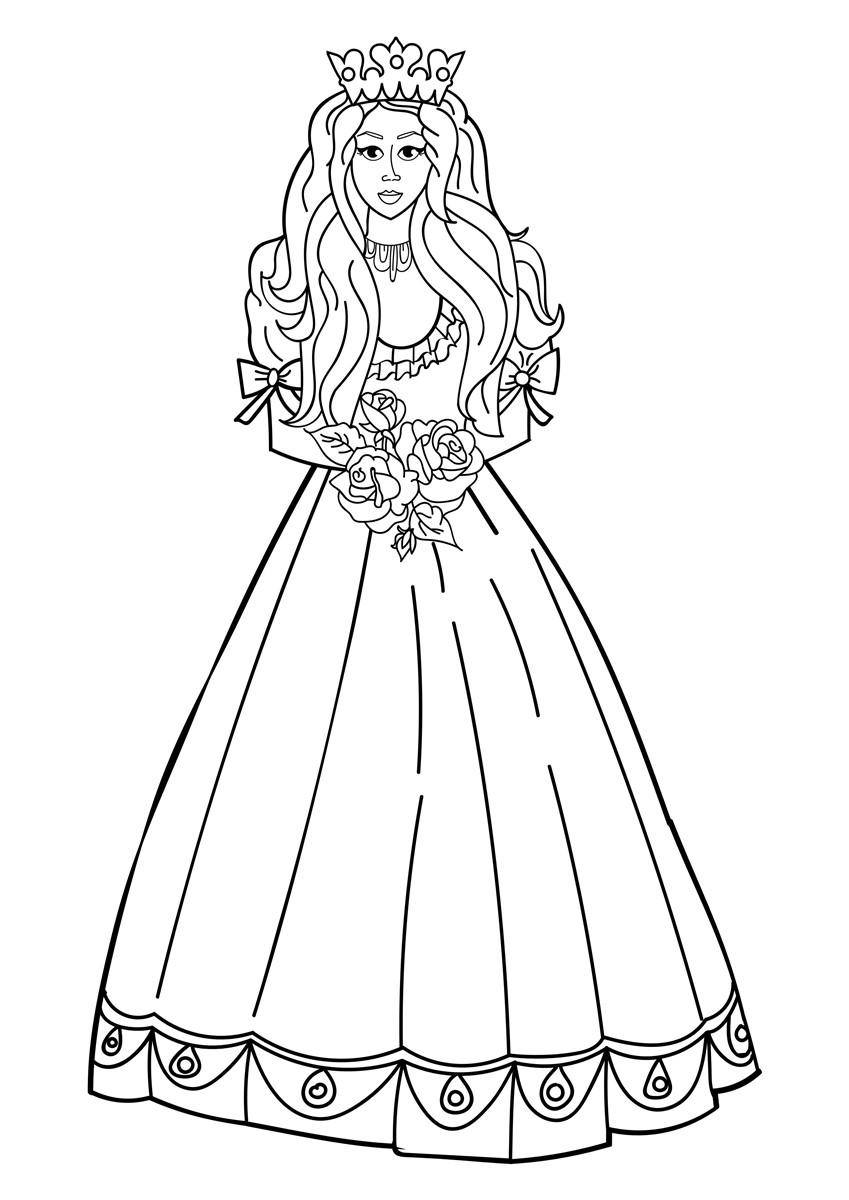 Desenho barbie princesa para colorir!