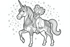 princesa em um unicórnio
