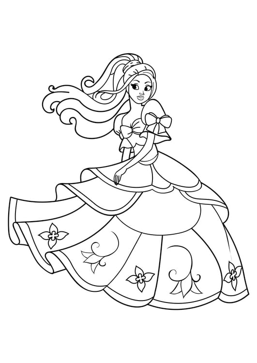 Desenhos para colorir Barbie Dacning - Desenhos para colorir