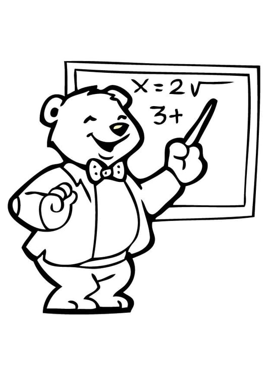 Página para colorir professor