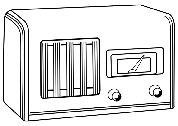 Página para colorir rÃ¡dio desligado