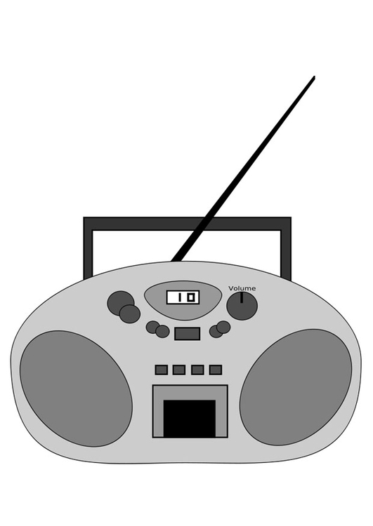 Página para colorir rÃ¡dio 