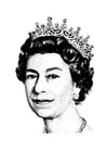 P�ginas para colorir Rainha Elizabeth II