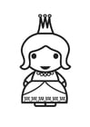 Página para colorir rainha
