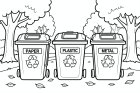Página para colorir reciclar