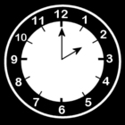 Página para colorir relógio 2 horas