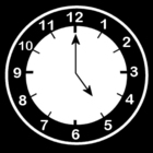 Página para colorir relÃ³gio 5 horas