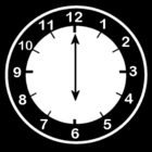 Página para colorir relÃ³gio 6 horas