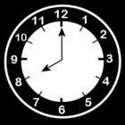 relógio 8 horas