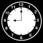 relógio 9 horas