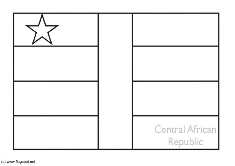Página para colorir RepÃºblica da Ãfrica Central