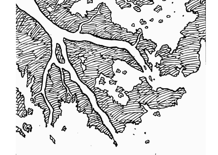 Página para colorir rio Delta 