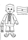 Rohin com a bandeira da Índia