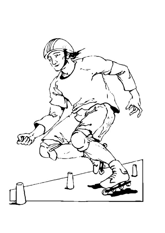Página para colorir roller - patinaÃ§Ã£o