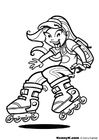 Página para colorir roller 