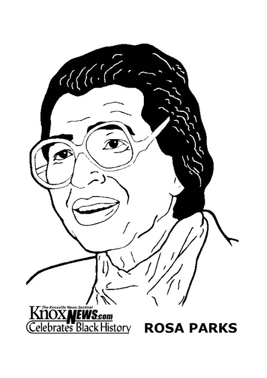 Página para colorir Rosa Parks