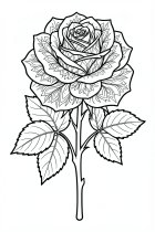 Página para colorir rosa