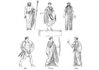 Página para colorir sacerdotes e deuses gregos 