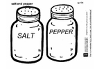 Página para colorir sal e pimenta