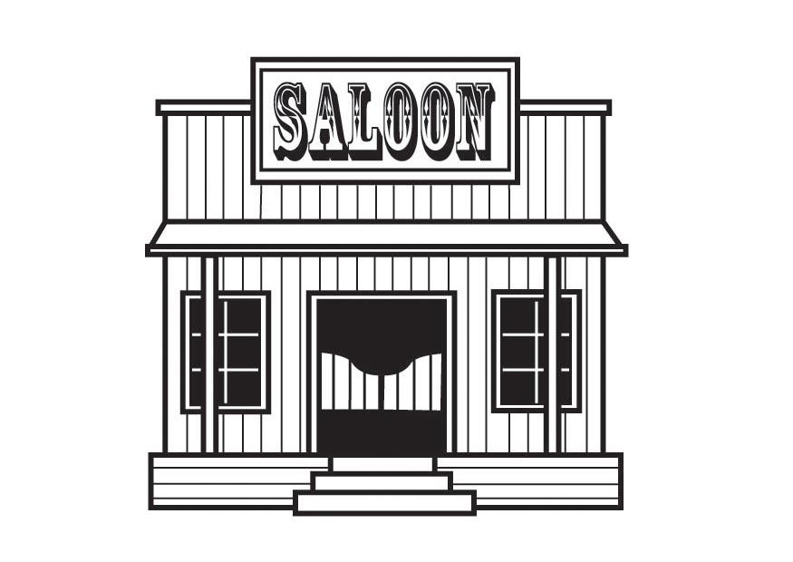 Página para colorir saloon 