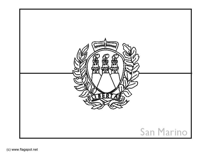 Página para colorir San Marino