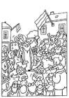 Página para colorir SÃ£o Nicolas e Pieten