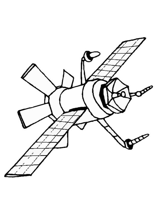 Página para colorir satÃ©lite 