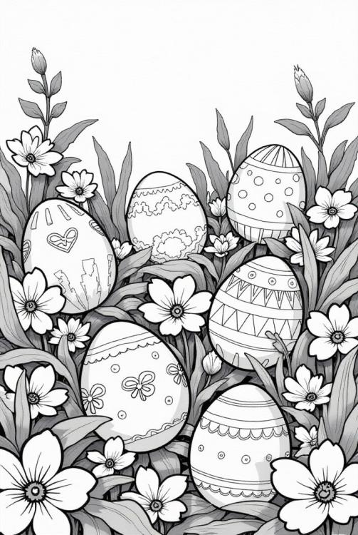 seis ovos de pÃ¡scoa no jardim
