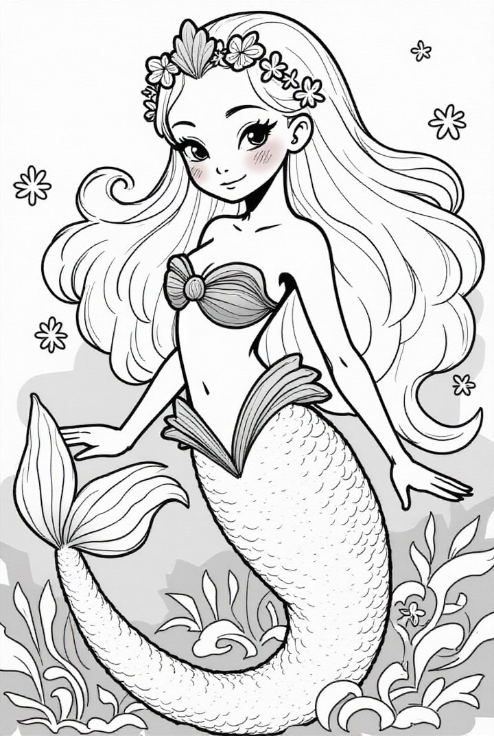 sereia no mar