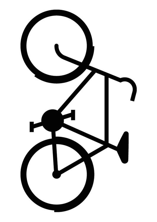 silhueta de uma bicicleta