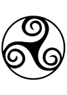 P�ginas para colorir símbolo celta - tríscele 