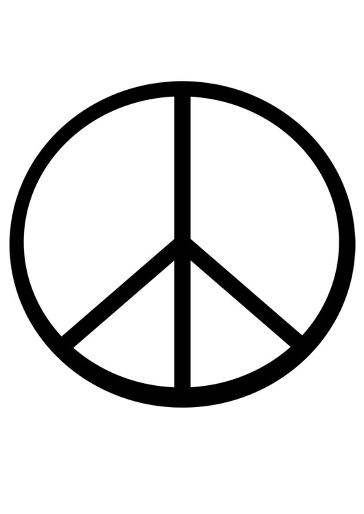 Página para colorir sÃ­mbolo da paz