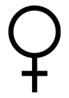 paginas-para-colorir símbolo feminino
