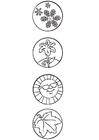P�ginas para colorir símbolos das estações