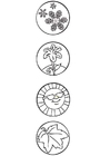 paginas-para-colorir símbolos das estações