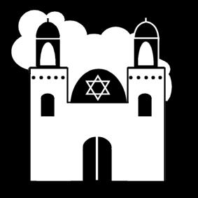Página para colorir sinagoga 