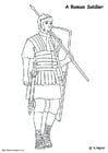 P�ginas para colorir soldado romano