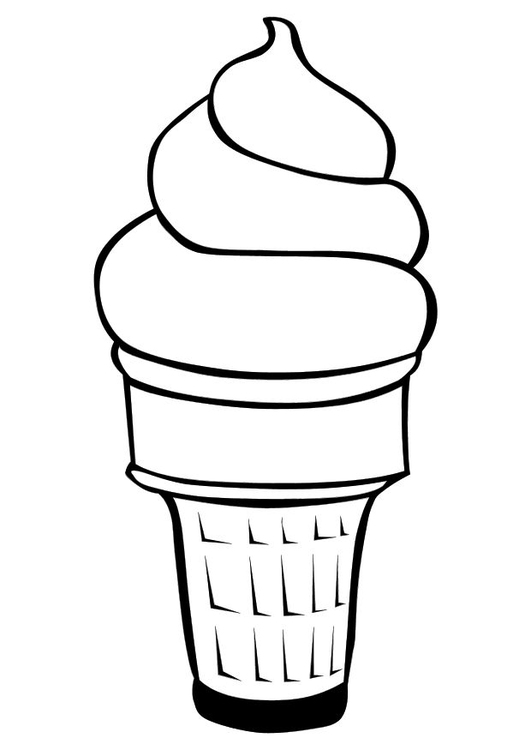 Página para colorir sorvete cremosos