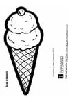 Página para colorir sorvete